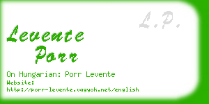 levente porr business card